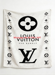LV Monogram Flannel Throw Blanket 297
